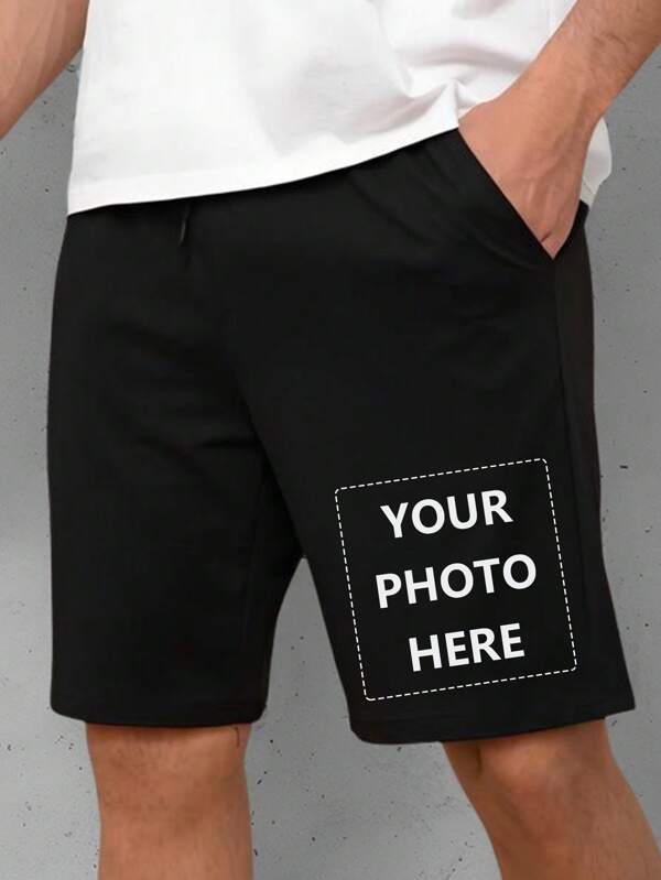 Father's Day Gift, Personalized Photo Custom Men's Summer Shorts, Upload Your Personal Photo To Customize Your Men's Summer Shorts, Holiday/Anniversary/Valentine's Day/Birthday/Party Commemorative/Music Festival Custom Clothing, Gift For Him, Party Outfit, Company Culture Shirt Custom/Family Gathering Costume Custom/Charity Team Uniform Custom, Summer Men's Shorts, Solid Color Shorts