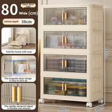 5/4/3/2/1 Layer Foldable Wardrobe, Multi-Layered Storage Cabinet, Multi-Function Storage Box, Transparent Door, Easy Assembly Plastic Storage Shelf
