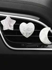 3pcs Crystal Moon Star Love Car Air Outlet Decorative Clip Car Air Conditioning Port Decorative Clip