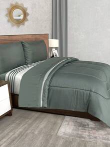 Home Elephant Extra Soft Microfiber Duvet Set For Queen And King Size With Sheets Included - Green - View 9