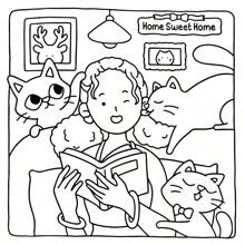 [New Bestseller] Healing Coloring Books For Adults - Stress Relief Doodle Book | Includes 24 Pages Of Comfortable Pattern Scenes | Warm Family DIY Hand-Painting | Cat Mom Creative Gift | High Cost-Performance Parent-Child Interaction | Suitable For Back-To-School Gifts (Recommended For Use With A Painting Pad)