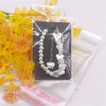50pcs 6x9cm Black/White/Kraft Paper Colored Necklaces, Bracelets, Keychains, Packaging Cards