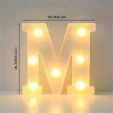 1PC 16cm LED Letter Light, Luminous Letter And Number Night Light, Suitable For Home, Bar, Wedding, Birthday Party Decoration