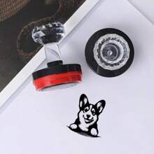 Timbre personnalisé de portrait rond d'animal de compagnie, timbre de logo, 4 cm, 6 options de couleurs (noir, bleu, rouge, vert, violet, marron), souvenir personnalisé, cadeau pour l'anniversaire, Thanksgiving, Noël, timbre amusant de portrait mignon d'animal de compagnie convenant pour les enveloppes et l'envoi postal
