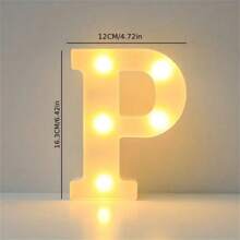 1PC 16cm LED Letter Light, Luminous Letter And Number Night Light, Suitable For Home, Bar, Wedding, Birthday Party Decoration