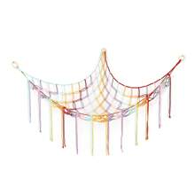 1pc Large Boho Stuffed Animals Net Or Hammock, Toy Hammock, Stuff Animal Storage Corner Hanging Net Holder, Mesh Hammock Plush Toy Hanging Storage With Tassel Hooks For Bedroom