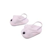 18 英寸美国女孩娃娃衣服，热销重生娃娃配饰套装，包括粉色长袖睡衣、心形 U 型枕头、可爱毛绒兔子拖鞋（不含娃娃）