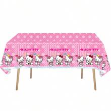 Sanrio 50pcs Sanrio Hello Kitty Party Supplies,Included Birthday Banner,Hanging Vortex,Plates,Napkins,Tablecloth,Includes 1 Pc Birthday Banner,8 PCS Hanging Vortexs, 20 PCS Paper Plates ,20 PCS Napkins ,1 Tablecloth For Hello Kitty Birthday Party Decorations,For Hello Kitty Party Decorations,Hello Kitty Birthday Party Decorations,Hello Kitty Party Decorations