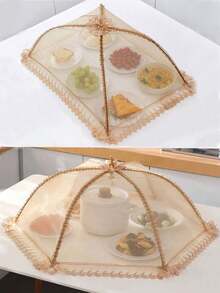 1个食品罩，伞形可折叠防尘罩，防污染，防苍蝇蚊子 - 彩色 - 查看 12