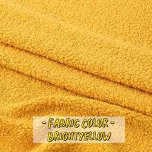 1 Stück 20 x 63 Zoll breiter Uni-DIY-Stoff, Teddy Kurzhaar Plüsch Dekorationsstoff, vorgeschnittene Oblongs für Heimwerken, Nähen, Quilten