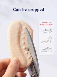 Women's Anti-Heel Slip Inserts, Heel Grips For Loose Shoes, Shoe Filler Pad To Reduce Shoe Size By Half - Apricot - View 5