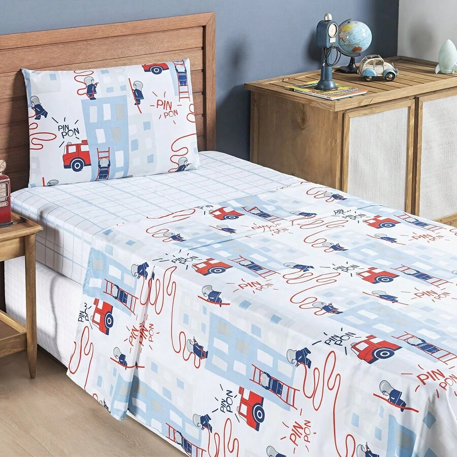 Kids 3-Piece Bedding Set With Fun Prints For Girls And Boys