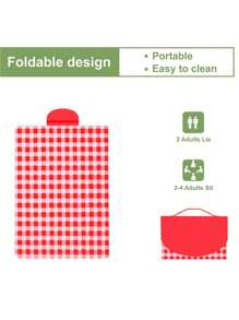 300 X 200 Cm Picnic Blanket, Picnic Mat, Foldable With Handle, Suitable For Hiking, Travel, Outdoor Camping, Park, Garden, Beach, Camping
