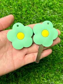 1/2/3Pcs Cute Cartoon Silicone Key Cover Set|Water Droplet & Floral Design Protective Key Holder With Chain Accessories – Soft Durable Keychains For Women Girls, Couple-Friendly Cute Key Cover Cap– Perfect Gift Idea For Her (Adorable Design, Multi-Purpose Key Protection & Stylish Decor)