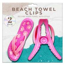 2pcs Reversible Beach Towel Clips, Portable Towel Clamps, Accessories For Beach Chairs, Decks, Pools, Cruise Ships, Rest Areas