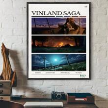 1pc/3PCS Wall Arts Posters Optional Frame Cool V-Vinland S-Saga Anime M-Manga Poster Canvas Art Printing Waterproof Home Living Room Bedroom Bar Aesthetic Decoration ,Wall Art With Frame