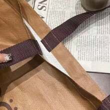 1pc/Clothing Store Handbag Women's Professional Packaging Shoulder Back Woven Bag Premium Shopping Packaging Gift Bag
