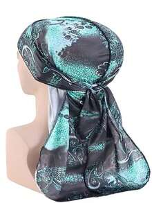 1pc Pattern Pirate Hat With Scarf Band, Bandana Style Headwrap Hiphop Cloak Hat - Multicolor - View 7