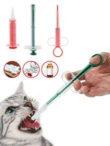 3pcs Pet Syringe, Pet Pill Syringe, Cat Pill Dispenser Feeder, Pet Pill Tablet Feeder, Dog Cat Tube Feeder Tools For Feeding Accessories