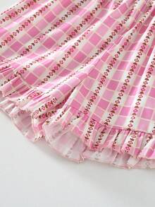 Set de 2 shorts bordados lindos para niñas, para verano - Rosa - Ver 10