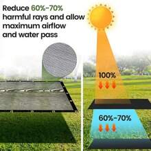 1PC Grey Sun Shade Net Terrace Sunshade Sail Shading Mesh Cover Outdoor Car Shed Shadow Awning Garden Pergola Sunshade Sail Balcony Swimming Pool Sun Cover