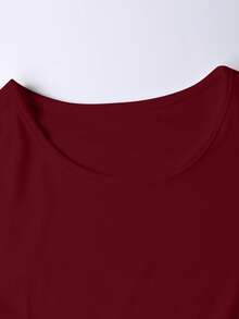 EARO European & American Style Long Women's Dress, Solid Color Twist Knot Side Slit Short Sleeve Bodycon Maxi Dress, Spring/Autumn New Arrival, American Vacation Vibe, Everyday Casual Chic, Comfortable Stretchy Fitted Unique Elegant Slimming A-Line Dress