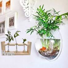 5pcs/10pcs Set Spherical Glass Terrarium - Thick Transparent Glass Ball Planters For Home & Office Decor, Multi-Color