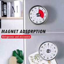 不锈钢倒计时器，时间管理工具，厨房、学习、自律机械钟，可旋转可视闹钟