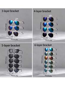 1 Piece Sunglasses Storage Display Stand, Glasses Storage Box Display Stand Can Hold 6 Pairs Of Glasses,For Holiday Beach, Bathroom Collection, Bedroom Collection, Large Capacity