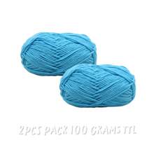 2Pcs 5-Ply Cotton Yarn Suitable For DIY Knitting Bags, Scarves, Hats, Sweaters, Home Textiles, Weight 100g