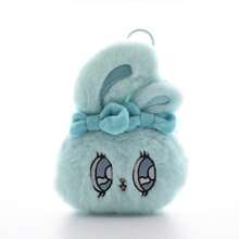 2025 新款可爱大眼甜心兔子娃娃钥匙扣小雕像、社交媒体兔子挂饰、节日/生日礼物 - 彩色 - 查看 13