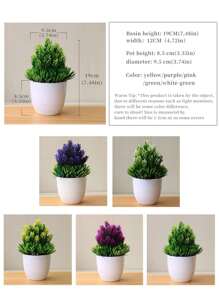 1 Peça Conjunto de Miniaturas com Vaso, Plantas Artificiais, Pequenas Flores em Vaso, Bolas de Grama, Bonsai, Decoração para Casa para Mesa da Sala de Estar, Presentes para o Dia dos Namorados, Natal, Halloween