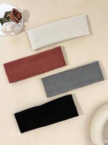 4pcs/1pc Plain Sport Headbands, Versatile Casual Sport Fashion Yoga Headband, Wide Edge Headpiece For Outdoor, Popular