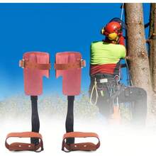 HOHOBLA Adjustable Tree Climbing Spikes Set, Steel Pole Climbing Spurs, Forged Climber Gaffs Tools With Adjustable Leather Strap For Felling Trees, Picking Fruit, Hanging Objects - 黑色 - 查看 4