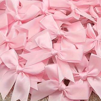 50pcs Large Fabric Ribbon Bow Crafts Satin Ribbon Bows Gift Packaging Christmas Party Decoration, Mixed Colors Cute Bows Packaging For Candy, Cake, Popcorn, Gifts, Christmas