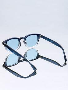 New Vintage Round Small Frame Rivet Personalized Fashion Fashion Glasses, High-End Simple Versatile Beach Party Fashion Glasses For Men And Women, Suitable For Daily Wear - Multicolor - View 4