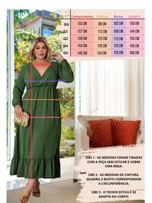 Long Plus Size Event Dress V-Neckline Enhances Large Bust Premium Shaper - 鏽棕色 - 查看 3