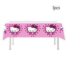 Sanrio 61pcs Sanrio Hello Kitty Party Supplies,Included Plates,Napkins,Tablecloth,Paper Cup,For Hello Kitty Party Decorations,Hello Kitty Birthday Party Decorations,Hello Kitty Party Decorations