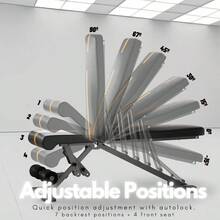 Foldable Adjustable Weight Bench | 90 Degree, Incline, Decline, Flat | Pre Assembled | Weights Set Compatible | Home Gym Benches | Full Body Workout Exercise | *EASY ASSEMBLY* - 1 - View 4