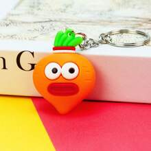 1pc Simulated Three-Dimensional Vegetable Corn Keychain, Couple Dolls, Pumpkin Key Chain, Bag Hanging Accessories, Carrot And Garlic Car Accessories Bag Charm School Cartoon Cute Goth Y2k