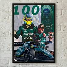 1pc/3PCS Wall Arts Posters Optional Frame 1 F1 Racing Driver Poster Sea Newspaper Printing Home Living Room Bedroom Entrance Bar Cafe Art Painting Decoration Frameless/Framed Canvas Art ,Wall Art With Frame
