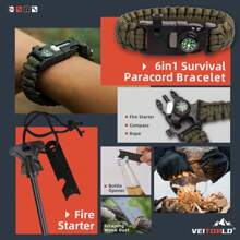 12 In 1 Ultimate Survival Kit - Multi-Functional Emergency Gear With Fishing And Camping Accessories, Equipment For Camping Hiking Hunting Outdoor Adventure, Gifts For Men Him Husband Dad