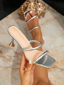 Women's Minimalist Square Toe High Heel Shoes, Latest Summer Explosion Model