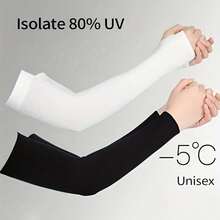1 Pair Of Ice Sleeves For Men And Women, Summer Arm Protectors, Thin UV Protection Gloves For Outdoor Use.