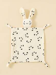 1pc Muslin Teething Blanket, Baby Rabbit Crinkle Cloth Sensory Toy - Multicolor - View 18