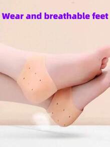 Heel Pad Protector, Moisturizing, Cracked Heel Relief, Soft And Comfortable, Repairing Dry, Cracked Feet For Men And Women, Washable And Reusable, Suitable For Calloused, Peeling, Foul-Smelling Or Darkened Feet, Ideal Holiday Gift