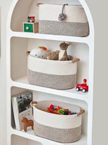 3pcs Elliptical Laundry Basket,Tall Laundry Basket With Handles, Toy Storage Basket,Jute Clothes Hamper Woven Rope Laundry Hamper For Decorative Storage Of Dirty Clothes,Toys And Blankets In Bathroom,Baby Room And Living Room