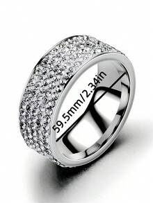 8,9,10,11 Fashion Diamond Rings, Five Row Diamond Rings, Couple Diamond Rings, Rings, Gold And Silver Rings, Hip Hop Rings, Suitable For Men's Daily Life, Gifts For Men, Birthday Gift, Anniversary Gift, Punk Style, Ring For Weddings, Celebrations And Parties, Musty, Office Outfits, Accessories, Casual Accessories - Multicolor - View 14