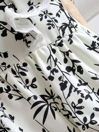 2件套可爱时尚新生女婴无袖连体衣和帽子，夏季