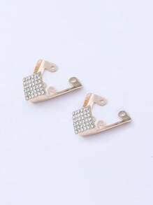 2pcs Metal Shoe Toe Protector, Anti-Kick Wear-Resistant Decorative Shoe Tip Clip-On (Without Glue) For Modifying High Heels, Pointed Toe & Wedge Shoes